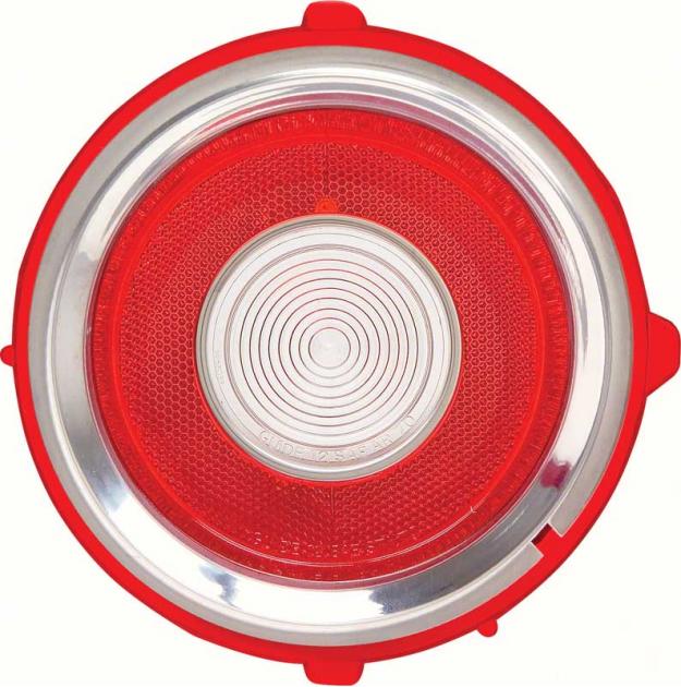 1970-71 Chevrolet Camaro RS, Back Up Light Lens, with Chrome Ring, LH Driver Side