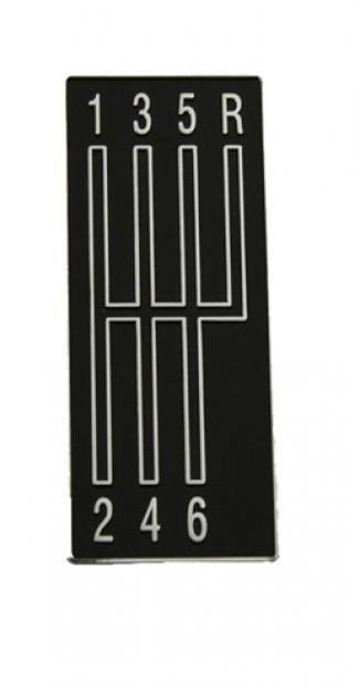 Classic Headquarters Camaro Console Shift Plate Emblem, 6 Speed W-028