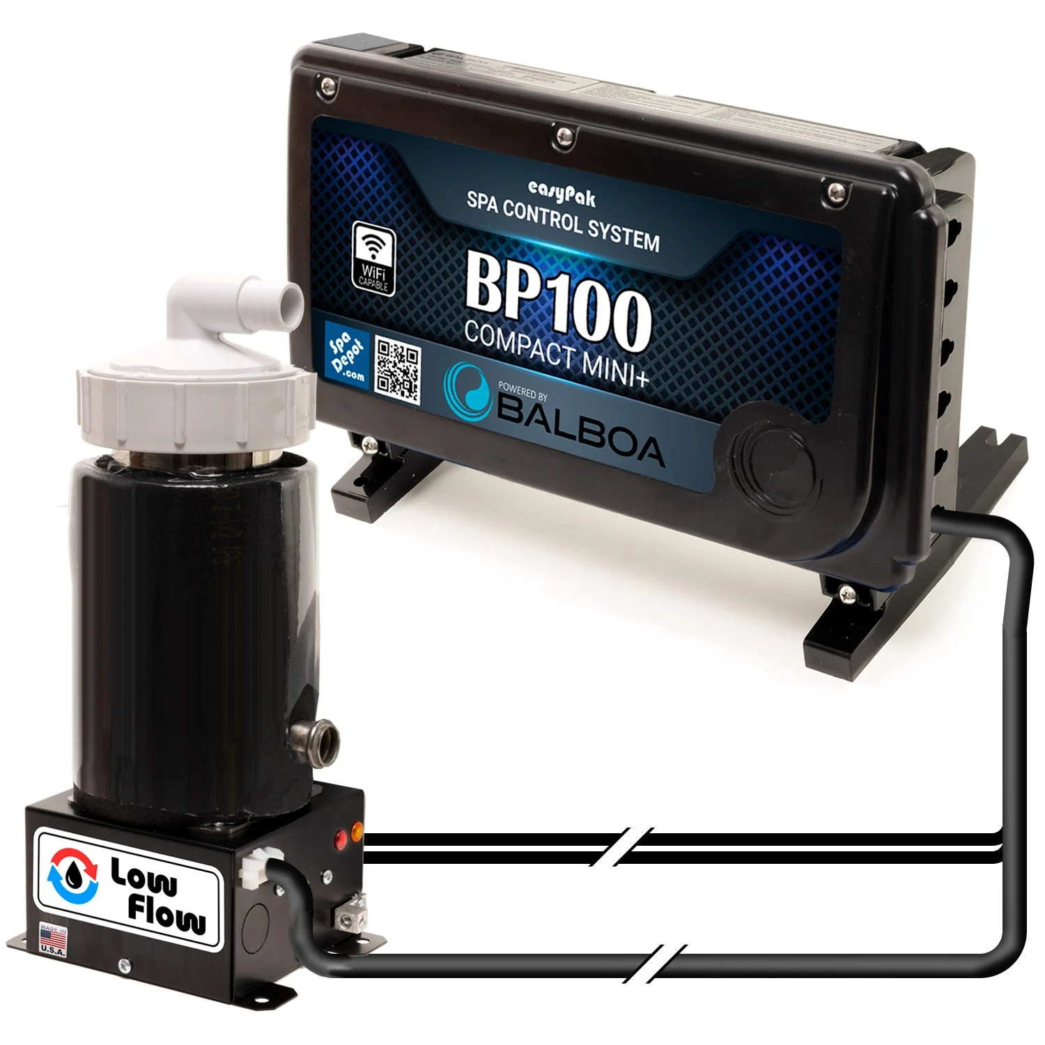 easyPak Powered by Balboa BP100 Pre-Configured Compact Mini+ Spa Control: Low Flow HydroQuip Heater