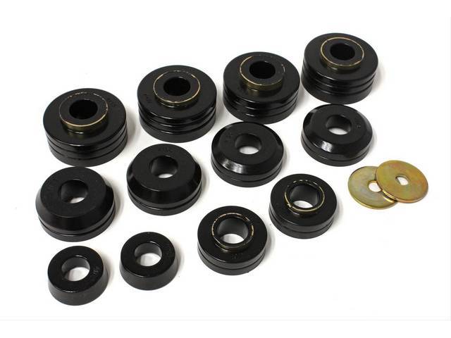 Cab Mount Kit, Polyurethane Bushings, Black
