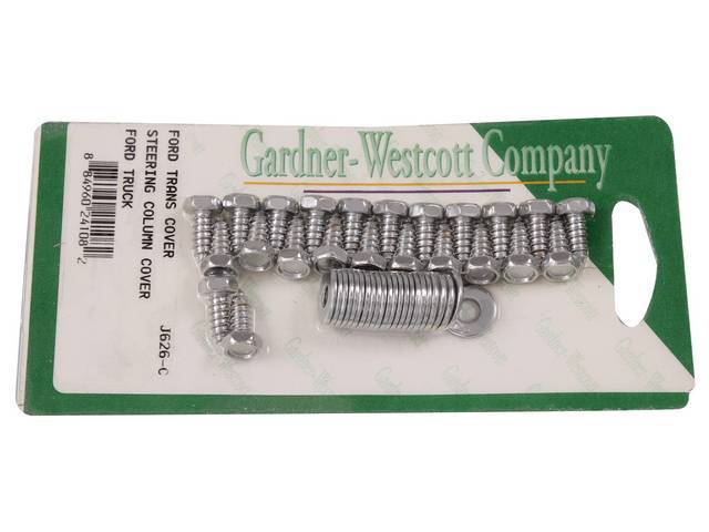 Transmission Cover Mounting Kit, Chrome Bolts