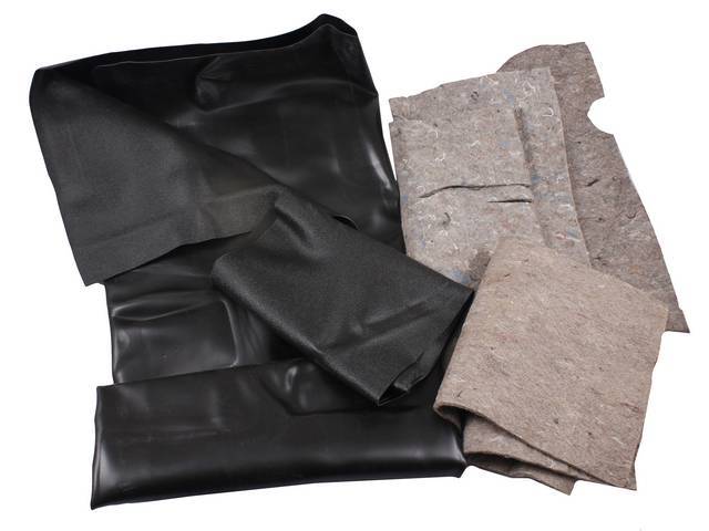 Floor Mat, Front Only, Black Vinyl (Rubber)