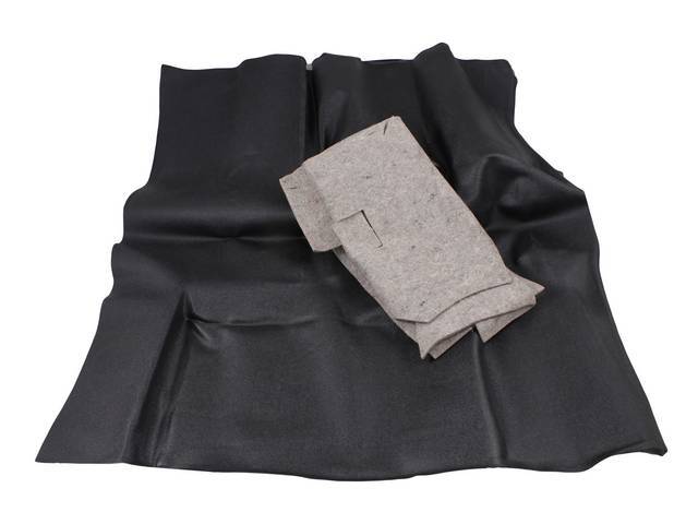 Floor Mat, Rear Only, Black Vinyl (Rubber)