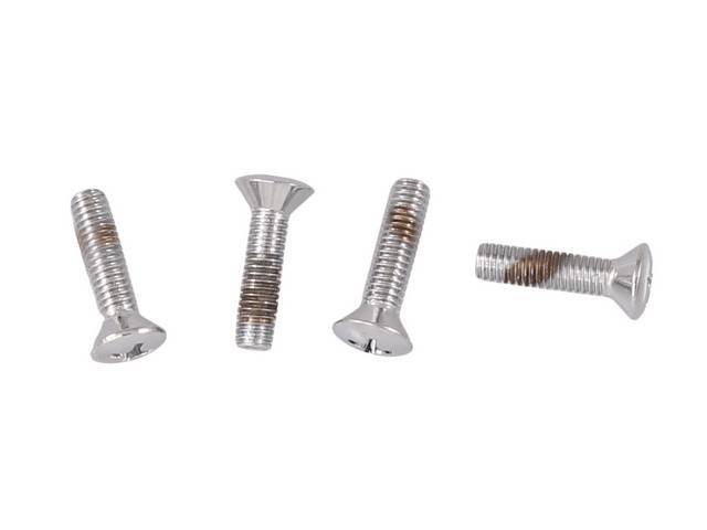 Cowl Vent Nut Kit, Chrome Hex Head Nuts