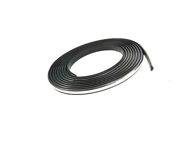 Front Windshield or Rear Window Glass Weatherstrip Lock Bead, Bright