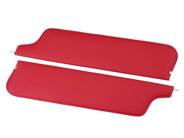 Sun Visors, Moonskin Grain, Red