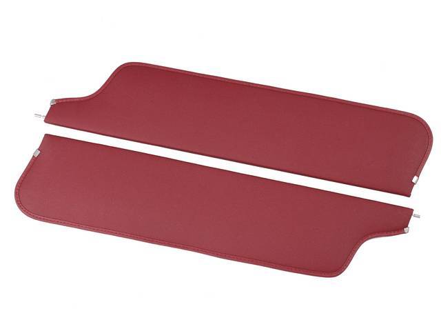 Sun Visors, Moonskin Grain, Maroon