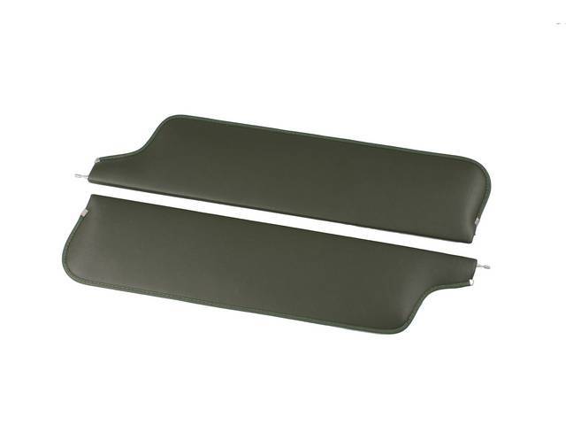 Sun Visors, Moonskin Grain, Medium Green