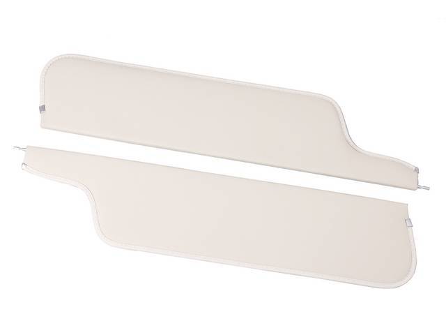 Sun Visors, Moonskin Grain, White
