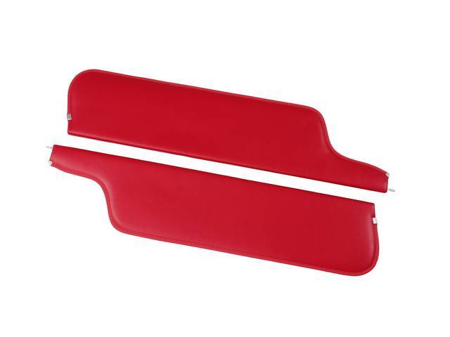 Sun Visors, Corinthian Grain Vinyl, Red