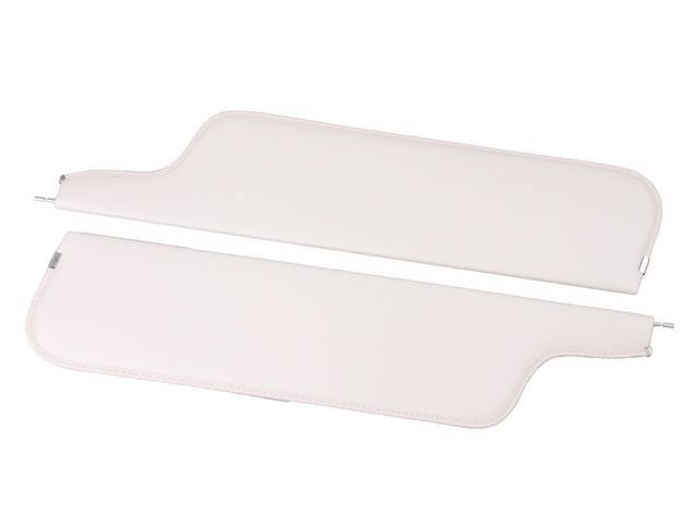 Sun Visors, Corinthian Grain Vinyl, Off White