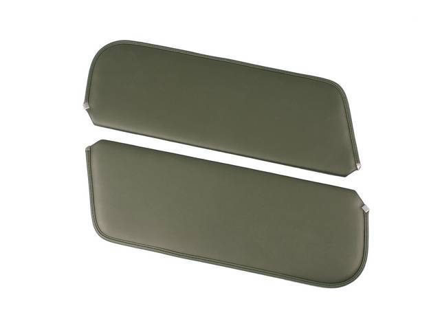 VISOR, CORINTHIAN GRAIN VINYL, GREEN, GRAIN AND COLORS