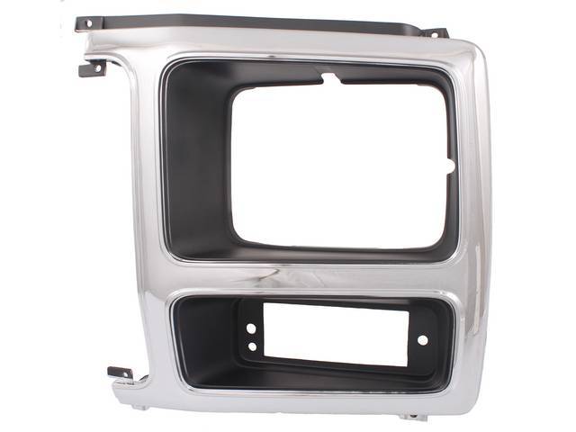 Headlight Door, LH, Chrome and Black