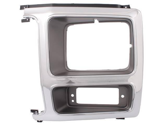 DOOR, Headlight, LH, CHROME AND ARGENT
