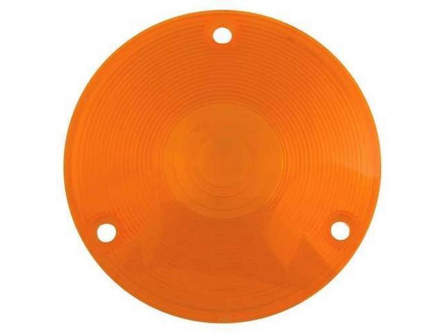 LENS, PARK LIGHT, ROUND, AMBER