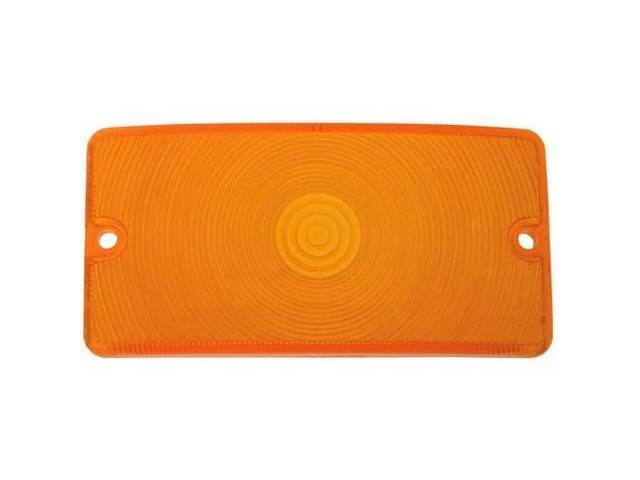 LENS, PARK LIGHT, RECTANGULAR, AMBER