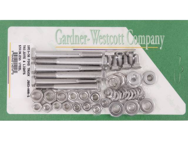 Tailgate Hinge & Taillight Bracket Mounting Kit, Stainless Steel Hex Head Bolts with Hex Nuts