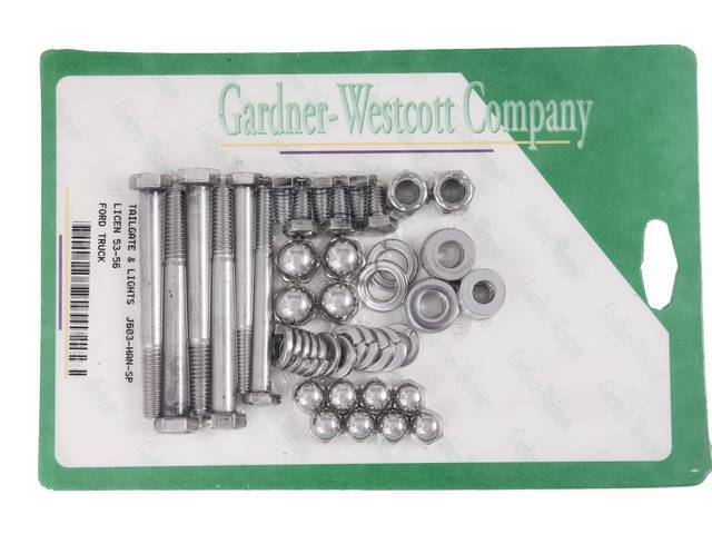 Tailgate Hinge & Taillight Bracket Mounting Kit, Polished Stainless Steel Hex Head Bolts with Acorn Nuts