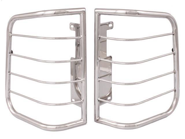 TAILLIGHT GUARD, ULTRA CHROME OVER STAINLESS STEEL, 1