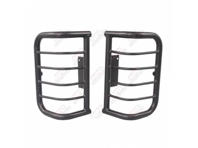 TAILLIGHT GUARD, ULTRA BLACK POWDER COAT, 1 INCH