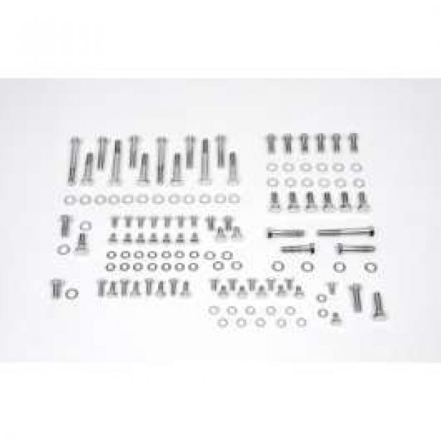 Camaro Engine Bolt Kit, Small Block, Chrome, For Cars With Stock Exhaust Manifolds, 1967-1969