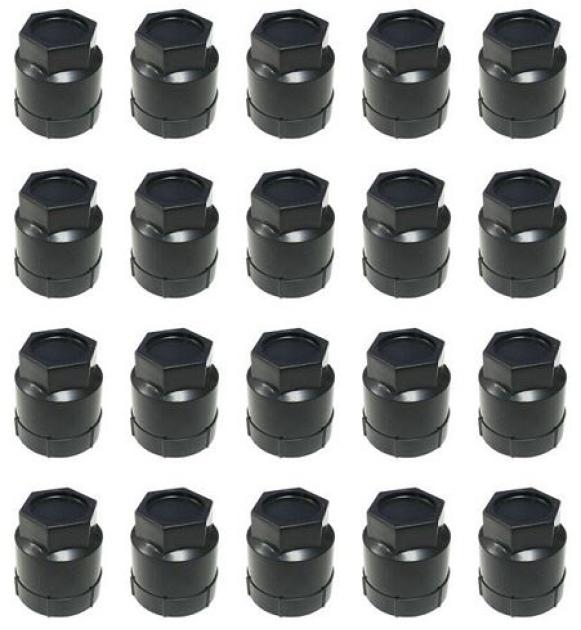 Redline Restomotive 1988-1992 Camaro / Firebird 20 Piece Black Wheel Lugnut Cap / Cover Kit
