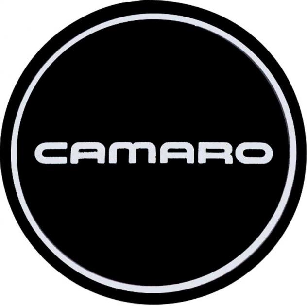 1990 Camaro, Center Wheel Cap Insert, Silver & Black, For N90, Y86 Aluminum Wheel