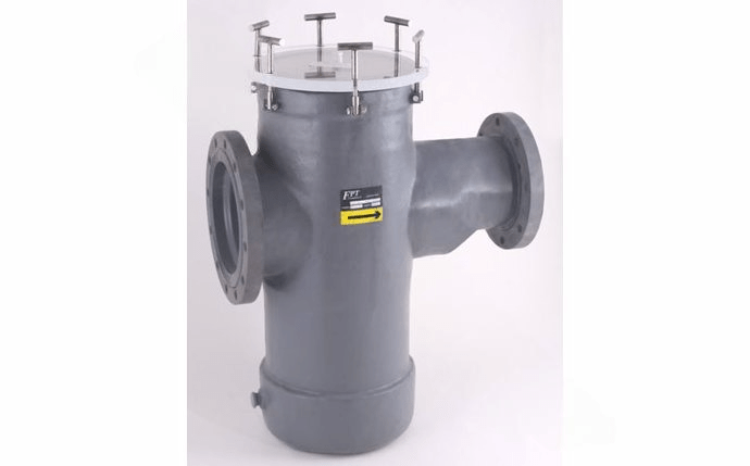 Fluidtrol RSW116106531 6″ x 5″ Flanged FRP/PVC Strainer with Stainless Steel Basket