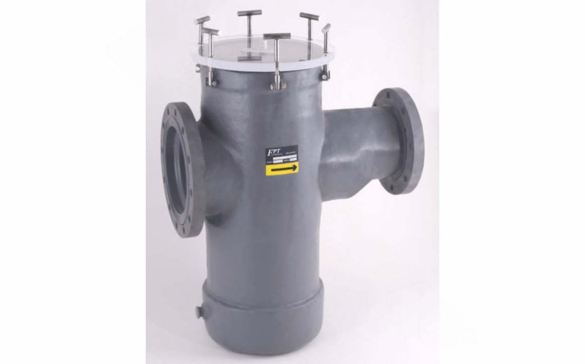 Fluidtrol RSW116110831 10″ x 8″ Flanged FRP/PVC Strainer with Stainless Steel Basket