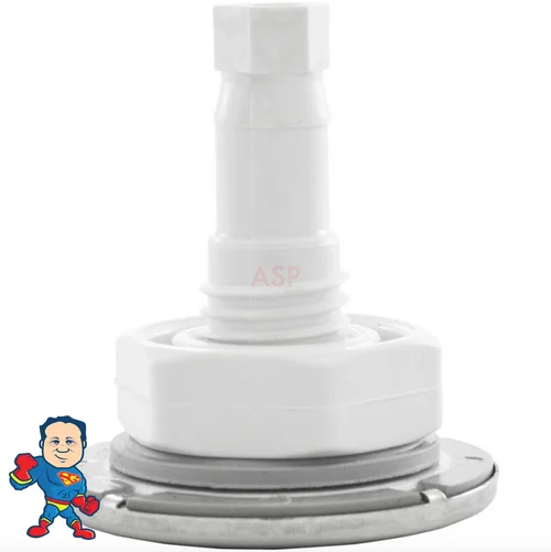 Galaxy Stainless Steel Air Injector with 3/8″ Barb Fitting for Garden Tubs
