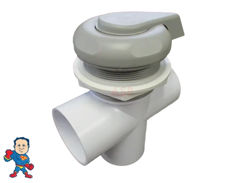 Gray Spa Diverter Valve 3 3/4″ Wide 2″ Slip x 2″ Slip x 2″ Slip Complete Assembly Hot Tub