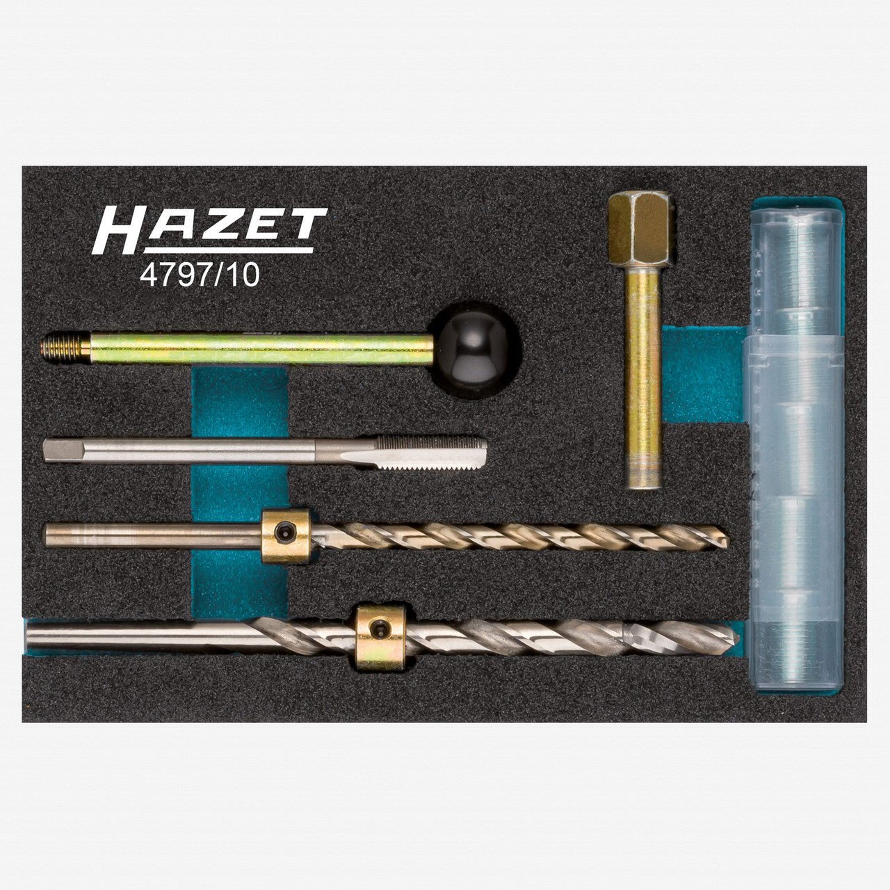 Hazet 4797/10 Thread Repair Tool Set for Mercedes CDI Injector Fastening Screw, 10 Pieces