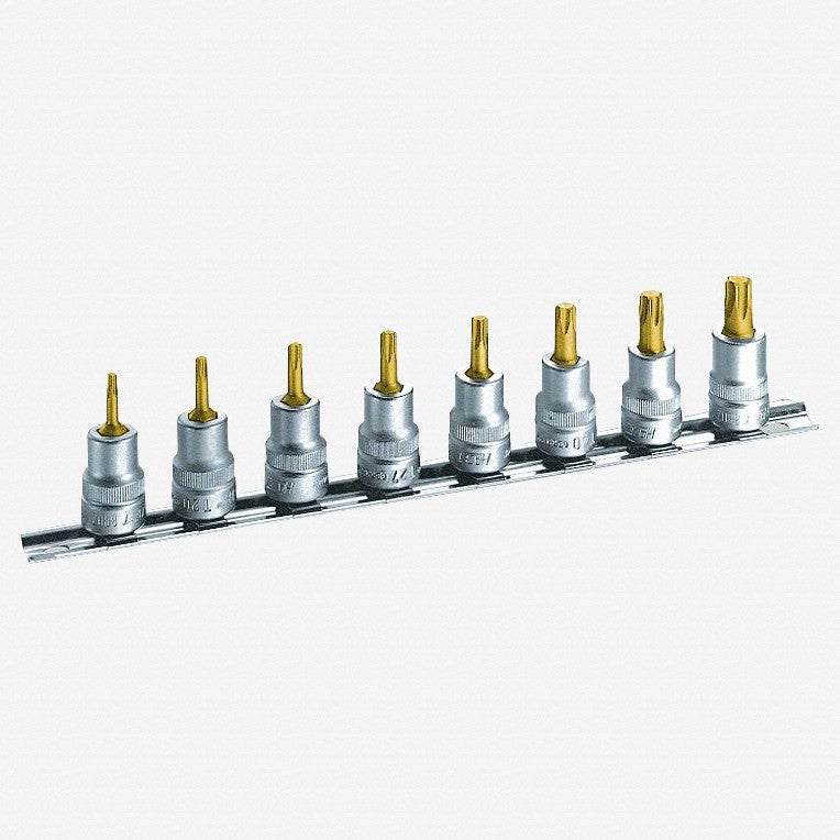 Hazet 8802T/8H 8 Pc TORX Titanium-Nitride 3/8" Socket Set