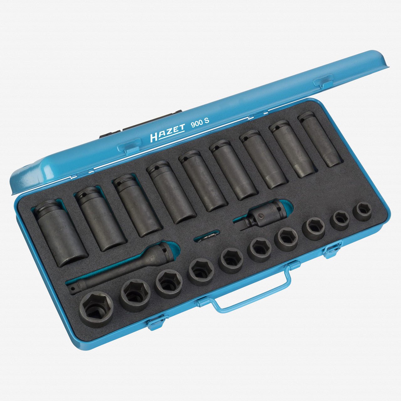 Hazet 900S 1/2" Metric Impact Socket Set, 23 Pieces