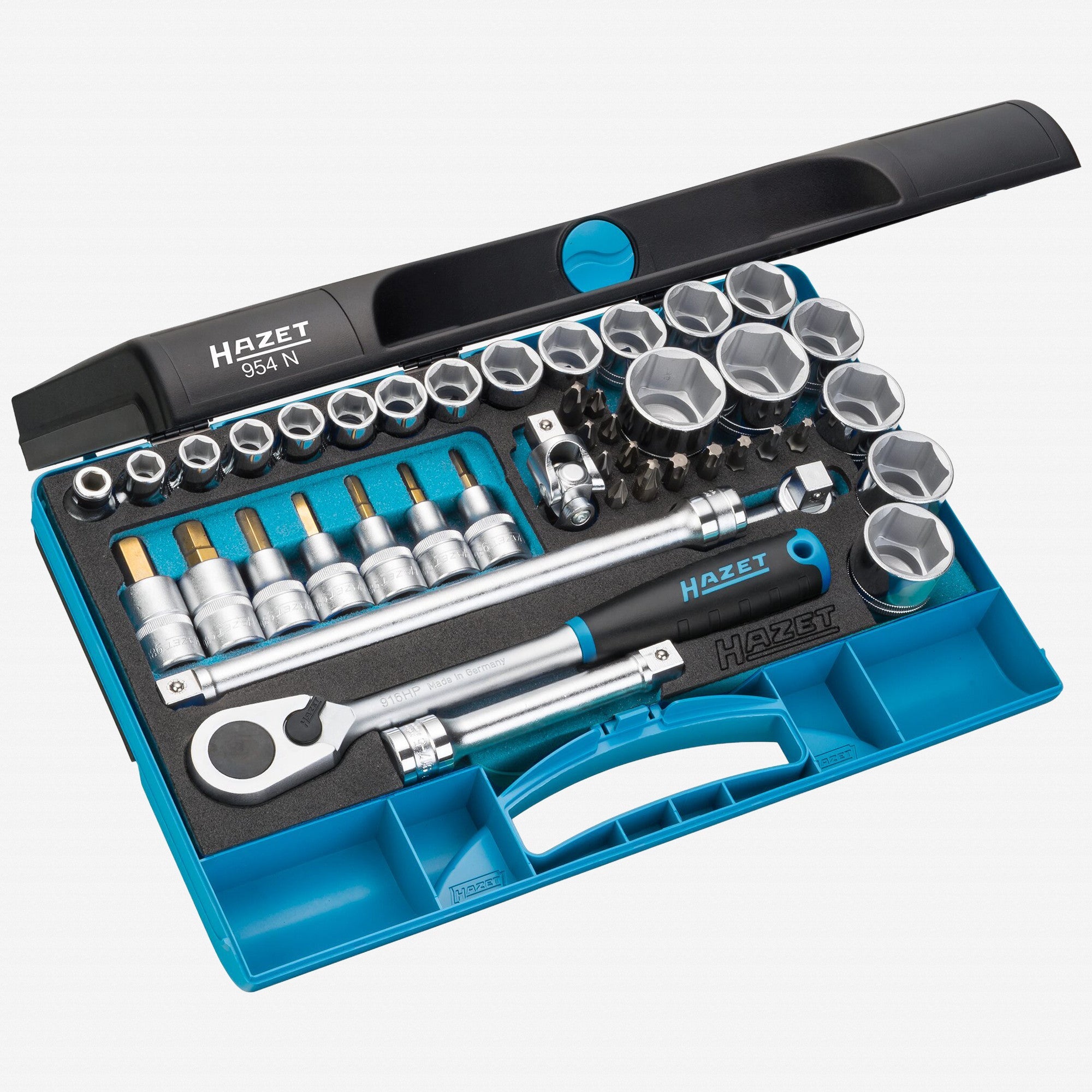 Hazet 954N 1/2" Metric Socket Set, 10 - 32 mm, 44 Pieces