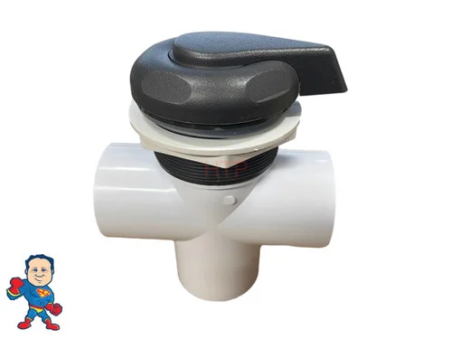 Hot Tub Diverter Valve 2″ Slip x 2″ x 2″ Graphite Gray 3 3/4″ Wide Spa Control Assembly