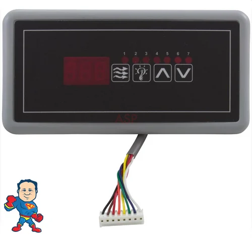 Hydro-Quip Eco 5 Topside Control Panel – 4 Button, 1 Pump, Light, 10ft Cord – 6100/9100 Series