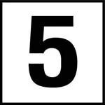 Inlays Number 5-6 x 6 Tile 4″ Lettering C621050 (Skid Resistant)