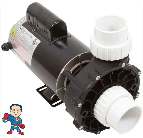 Intertek LX 5.0HP Spa Pump 2-Speed 230V | Swim56-15 WUA500-II 56 Frame 2.5″ Plumbing