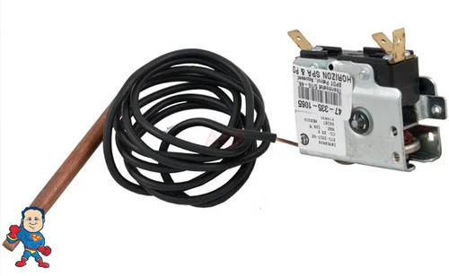 Invensys Hydro-Quip 3-Wire Analog Thermostat SPDT 25A 5/16″ Bulb 48″ Capillary