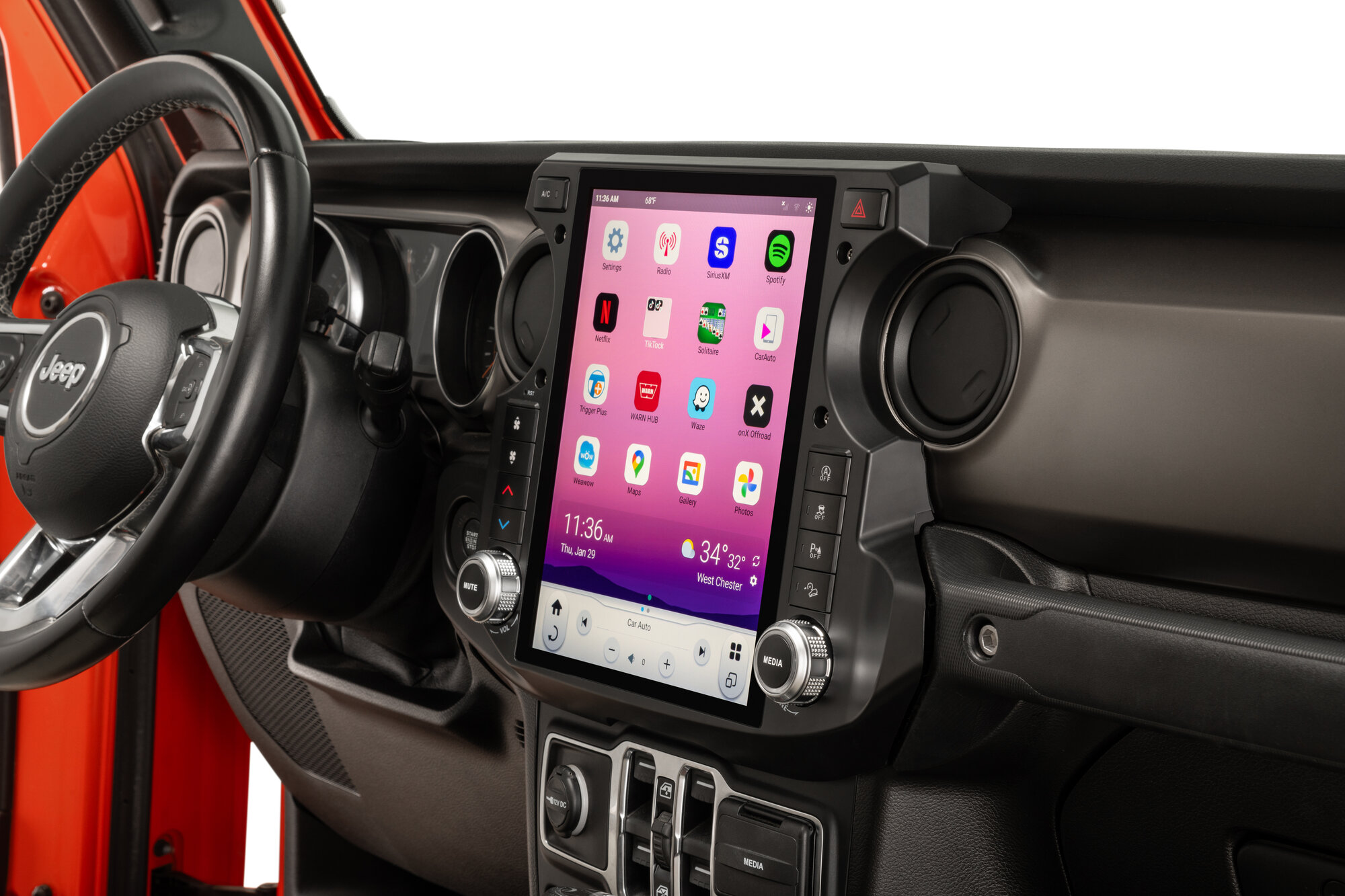 Linkswell TS-JPJL12-1RR-6H GEN 6 T-Style 12.1" Mulitmedia System for 18-23 Jeep Wrangler JL & Gladiator JT