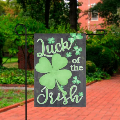 Luck of the Irish Shamrock Outdoor Garden Flag 12.5″ x 18″