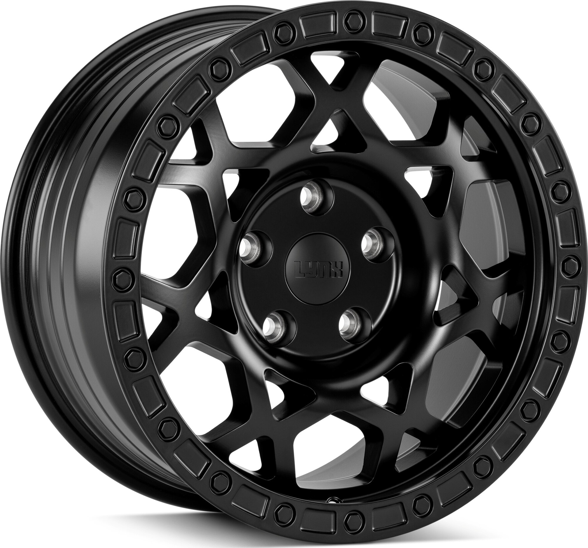 Lynx Hangfire Wheel 17 x 8.5" with 5.1" Back Space - in Satin Black for 07-26 Jeep Wrangler JK, JL & Gladiator JT