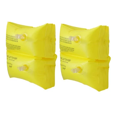 Make Pool Time Fun with a Set of 2 Inflatable Yellow Swimming Pool Arm Floats, 8-Inch for Kids 3-6 Years