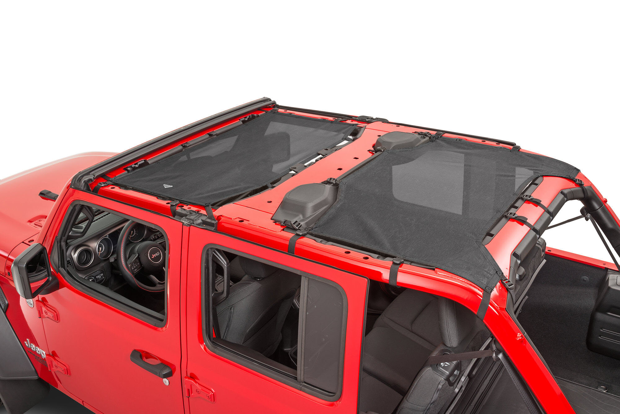 MasterTop ShadeMaker Freedom Mesh Bimini Top Plus for 18-current Jeep Wrangler JL Unlimited in Black