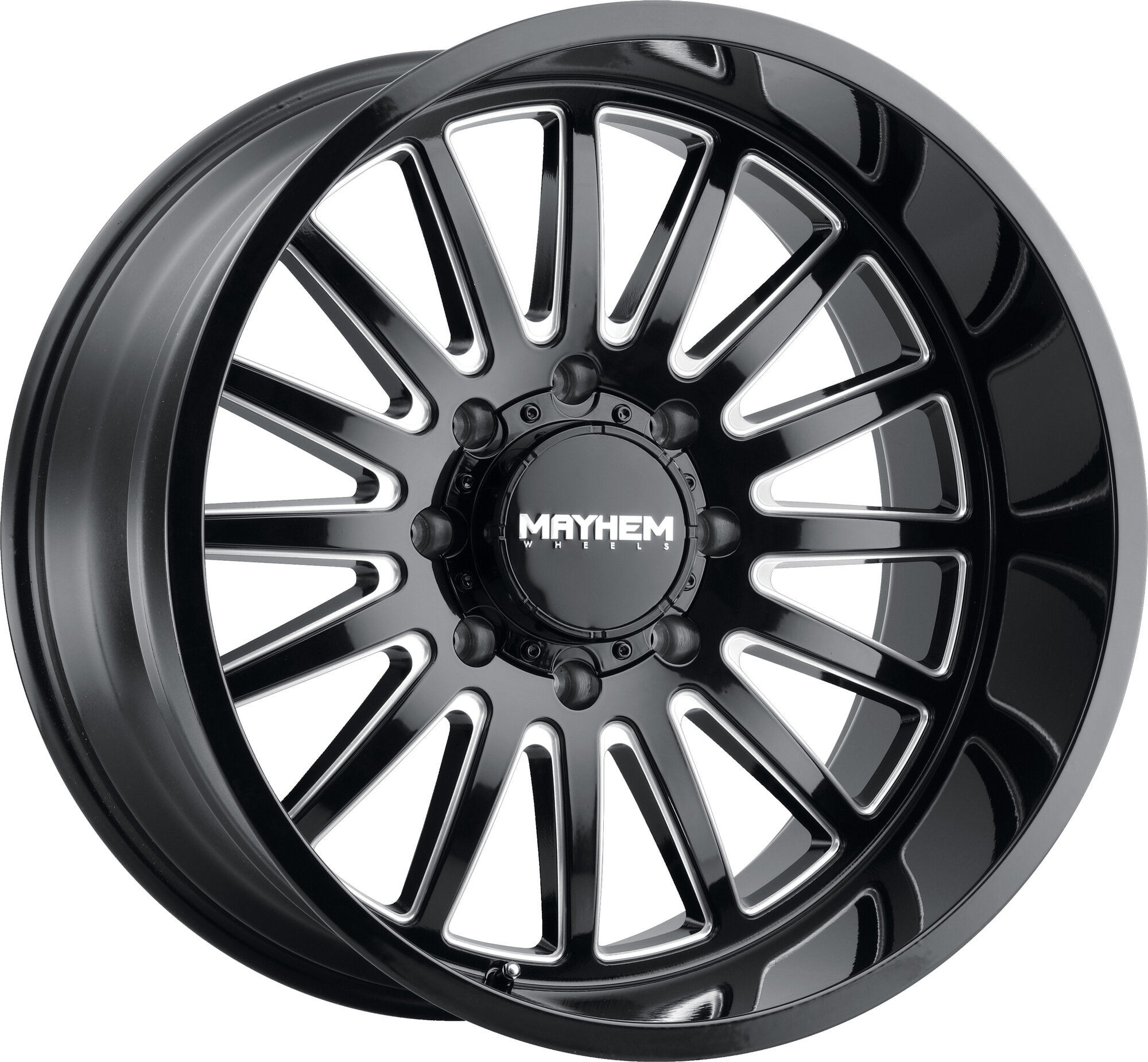 Mayhem 8114-2183BM Utopia Series 8114 Wheel  - 20x10 with 4.75in Backspace in Gloss Black Milled for 21-26 Ford Bronco