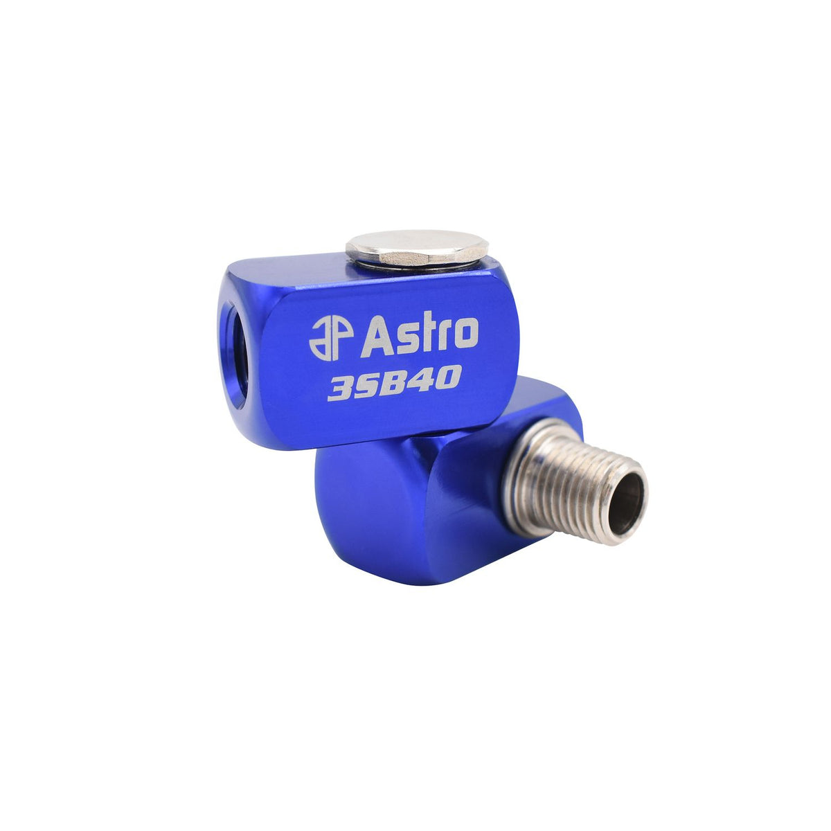 Astro Pneumatic 3SB40 High Flow 3-Way Air Swivel with 360° Rotation, Billet Aluminum Construction