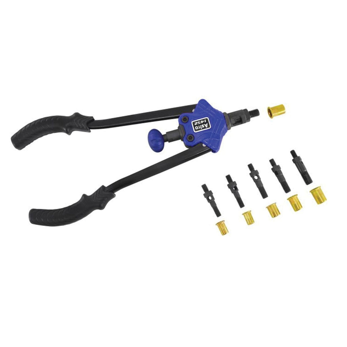 Astro Pneumatic 1452 Hand Riveter Kit, XL Model for 1/2 in Rivet Nuts, Six Interchangeable