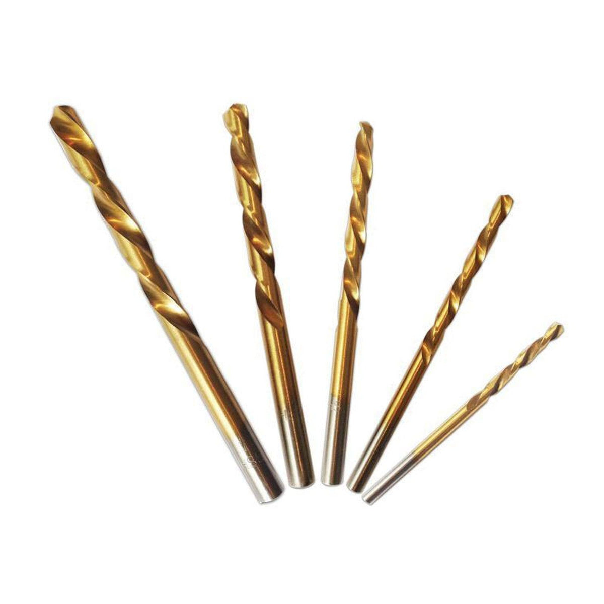 ATD 5pc HSS Left Handed Drill Bit Set 9215 Titanium Coated for Steel Wood Plastic