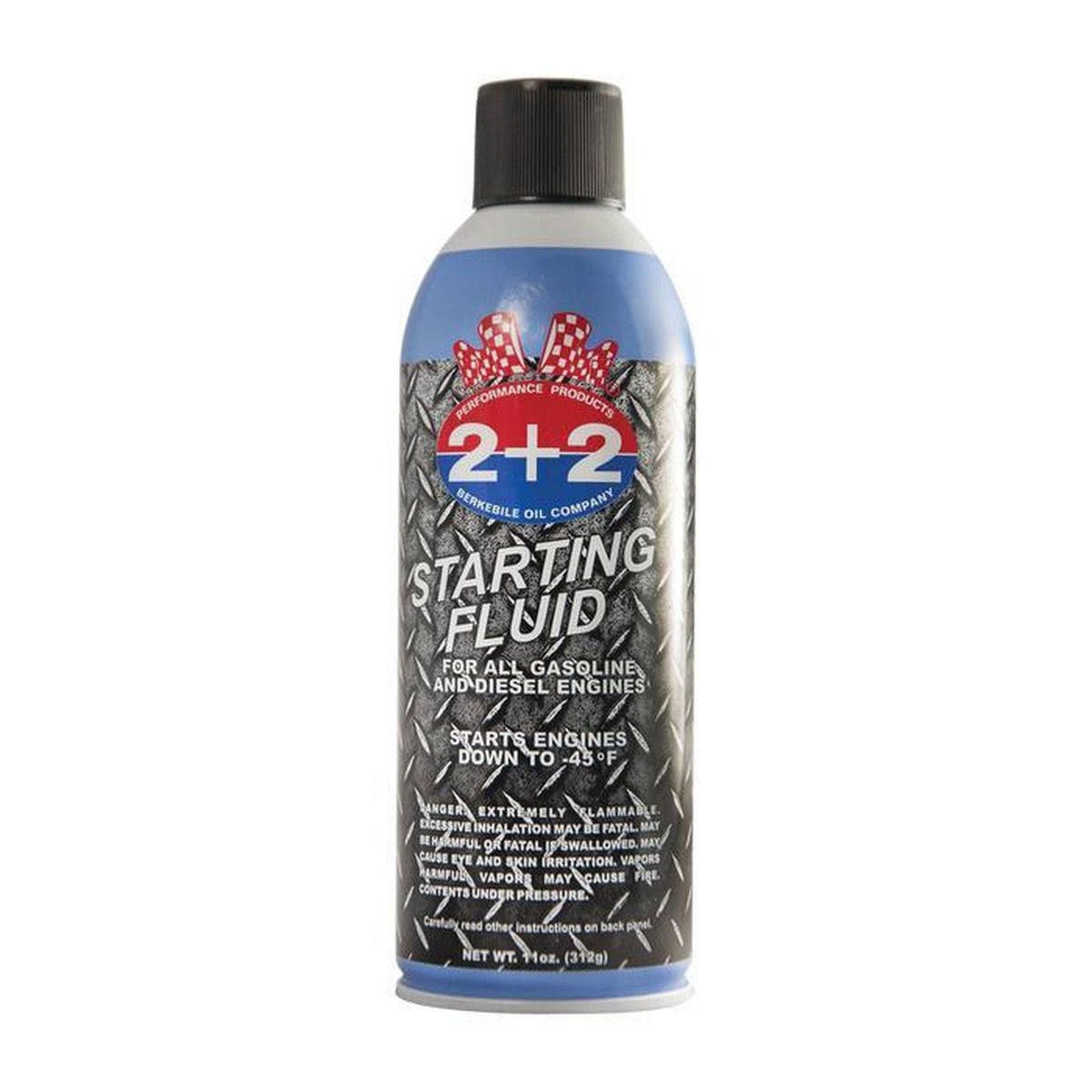 Berkeley Oil Company 2+2 Starting Fluid B200 11 Oz, Sweetish, Hydrocarbon-Like